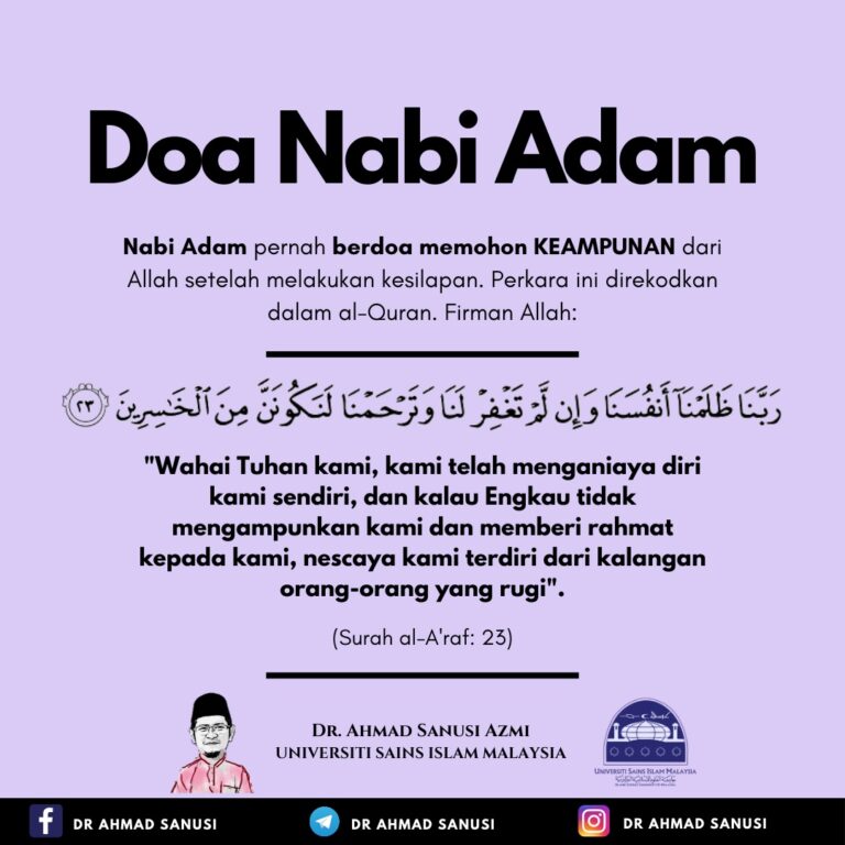 Doa Para Nabi Dalam al-Quran utk amalan kita – Haliabara media